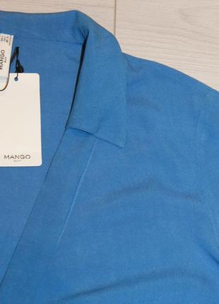 Блузка с запхом mango голубая - s6 фото
