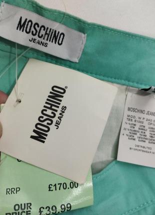 Moschino бирюзовые штаны брюки котон3 фото