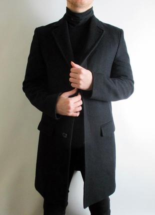Вовняне пальто dkny donna karen new york - wool overcoat in black2 фото