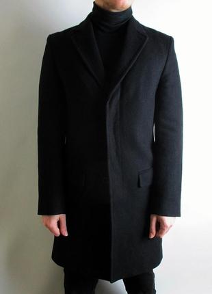 Вовняне пальто dkny donna karen new york - wool overcoat in black6 фото