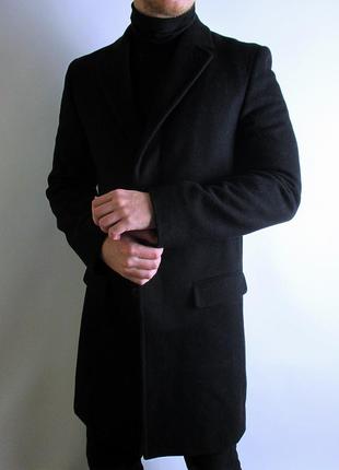 Вовняне пальто dkny donna karen new york - wool overcoat in black8 фото