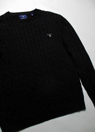 Свитер gant - cotton cable knit crew neck sweater2 фото