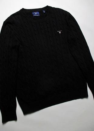 Свитер gant - cotton cable knit crew neck sweater8 фото