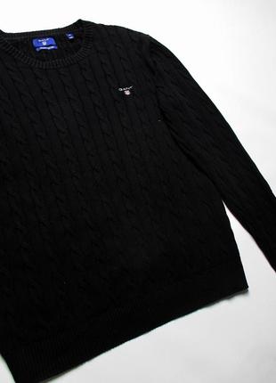 Свитер gant - cotton cable knit crew neck sweater6 фото