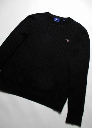 Свитер gant - cotton cable knit crew neck sweater4 фото