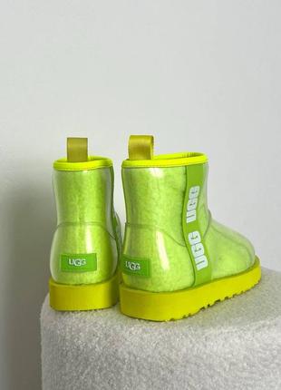 Ugg салатовые резиновые с мехом4 фото