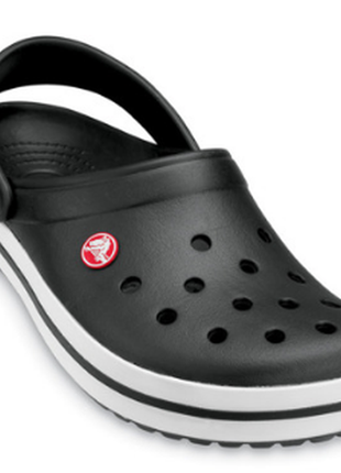 Сабо чорні crocs crocband black2 фото