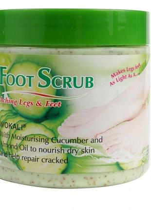 ✨ скраб для ніг wokali cucumber foot scrub aching legs and feet ✨2 фото