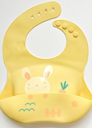 Слюнявчики детские силиконовые с карманом