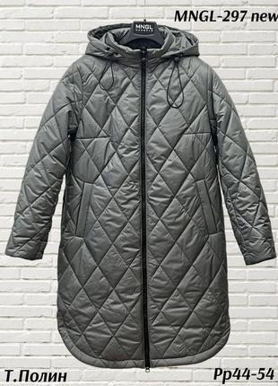 Удлиненная зимняя куртка-пуховик mangelo, р.46-54
