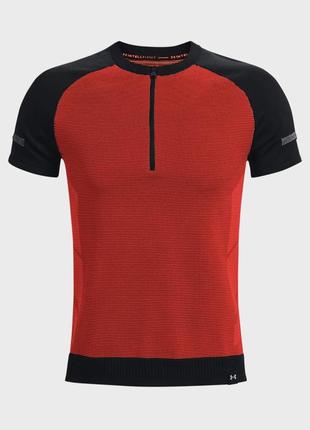 Чоловіча червона футболка ✨under armour ✨ спортивна футболка для занять спортом ua intelliknit half zip9 фото