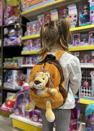 Портфель для мальчика с игрушкой, портфельчик, портфель со львом, тигром5 фото