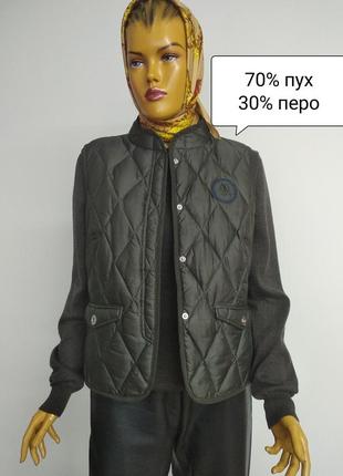 Bogner теплый пуховый базовый стеганый жилет безрукавка пух перо xs s m