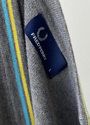 Fred perry cardigan оригінал кардиган кофта светр світшот сірий гарний преміум вільний стильний англія кежуал стильний6 фото