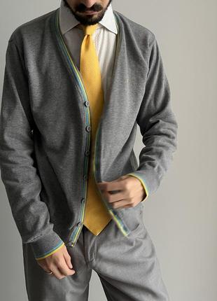 Fred perry cardigan оригинал кардиган кофта свитер свитшот серый красивый премиум свободный стильный английская кэжуал стильный1 фото
