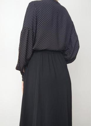 Женская черная блузка с рукавами-фонариками, 44-46/ s-m, h&amp;m2 фото