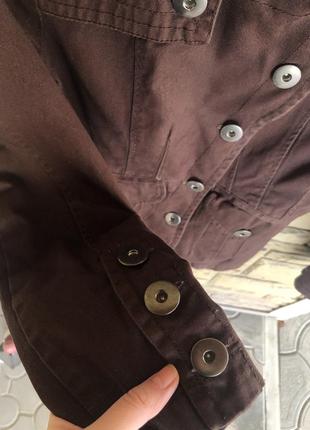 Джинсовый коричневый пиджак/ винтаж ⭐️5 фото
