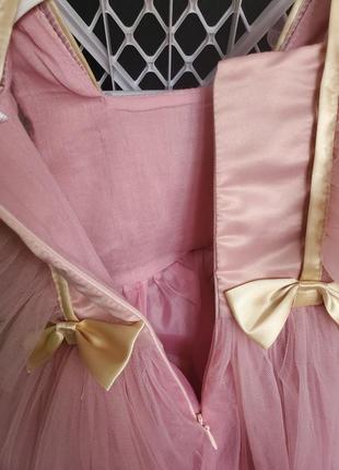 Пышное розовое детское нежное нарядное платье для девочки на день рождения праздник 80 86 92 98 104 110 116 на 1 2 3 4 5 6 литров10 фото