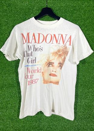 Вінтажна футболка madonna "who that's girl" world tour 1987