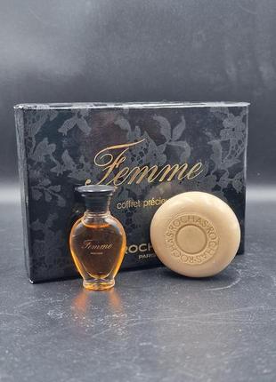 Femme rochas set 3ml eau de parfum + 25g soap