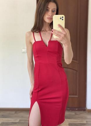 Красное красивое платье new look2 фото