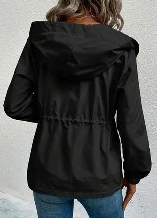 Подовжена жіноча куртка-вітрівка з плащівки2 фото