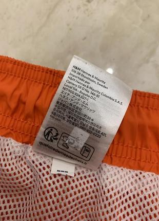 Спортивні шорти h&m оранжеві чоловічі для плавання плавки6 фото