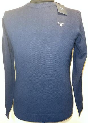 Мужской синий пуловер gant (size m)1 фото