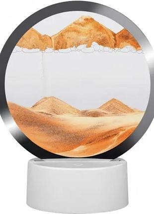 Ночник 3d соединительные пески с led-подсветкой 7 режимов золотой песок