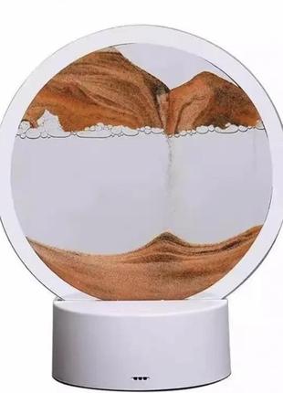 Ночник 3d соединительные пески с led-подсветкой 7 режимов золотой песок