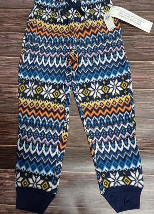 Флисовые пижамные доманные штаны для девочки 6 7 лет1 фото