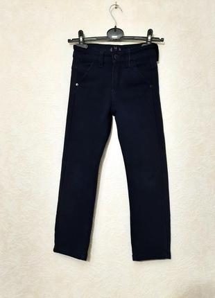Moyaberva тёплые джинси на зиму/деми для мальчика тёмно-синие внутри флисовые на 6-8лет3 фото