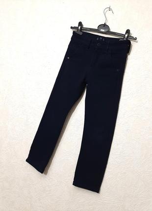 Moyaberva тёплые джинси на зиму/деми для мальчика тёмно-синие внутри флисовые на 6-8лет2 фото