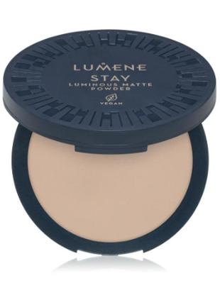Пудра для лица lumene stay luminous matte powder 2
