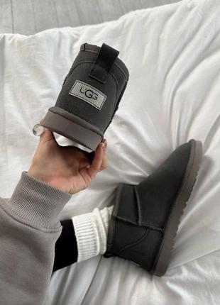 Уггі угги уги угі ugg ultra mini grey suede7 фото