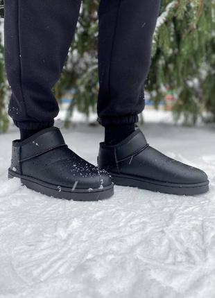 Угги угги угги угги ugg ultra mini smooth leather 🖤1 фото