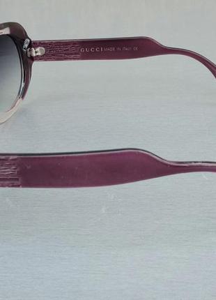 Gucci очки женские солнцезащитные розово бордовые с градиентом3 фото