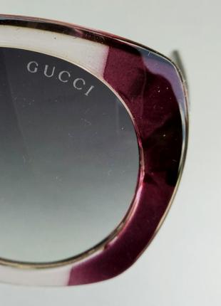 Gucci очки женские солнцезащитные розово бордовые с градиентом6 фото