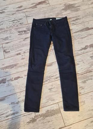 Стилтные джинсы оригинал rag&bone размер 25 или xs темно синие