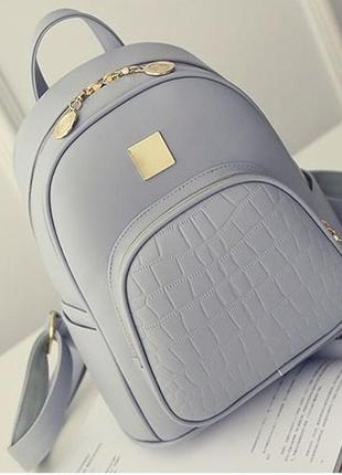 Жіночий стильний популярний сірий рюкзак