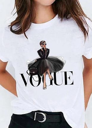 Женская футболка белая vogue