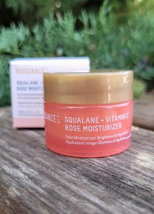 Освітлюючий антивіковий крем для обличчя biossance vitamin c rose moisturiser