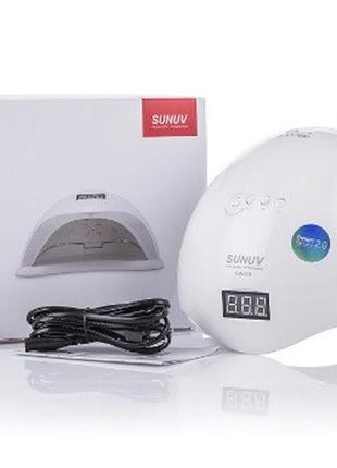 Лампа для манікюру оригінал sun 5 led\uv 48вт лампа для нігтів sun 2 smart для сушіння лаку5 фото