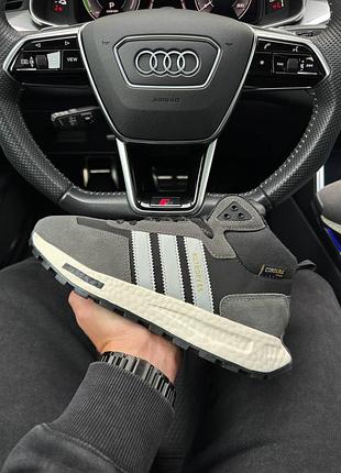 ❄️ зимові чоловічі кросівки adidas retropy e5 gray fur❄️