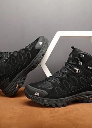 Новые мужские трекинговые ботинки hikeup (замша, черные).