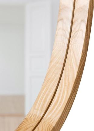 Дзеркало асиметричне luxury wood dali 50х80 см ясен натуральний9 фото