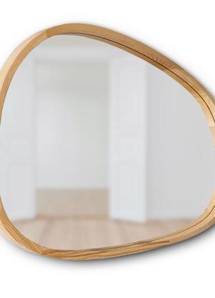 Дзеркало асиметричне luxury wood dali 50х80 см ясен натуральний8 фото