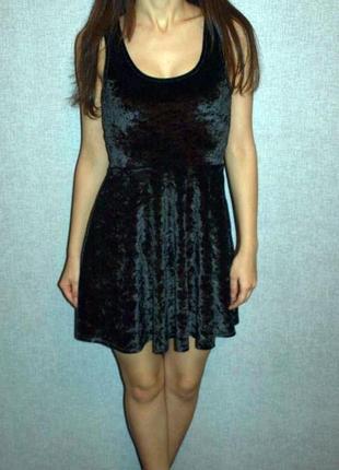 Супер бархатное велюровое платье от topshop 8 (34) (s)(xs)1 фото