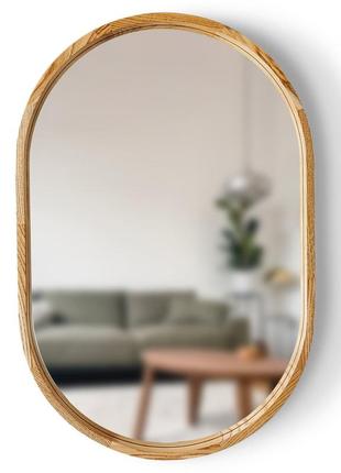 Зеркало капсула luxury wood freedom 45х75 см ясень темный