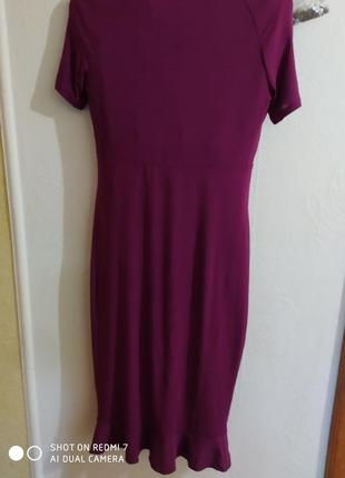 Крутецьке брендове віскозне платтячко кольору фуксія-бордо2 фото